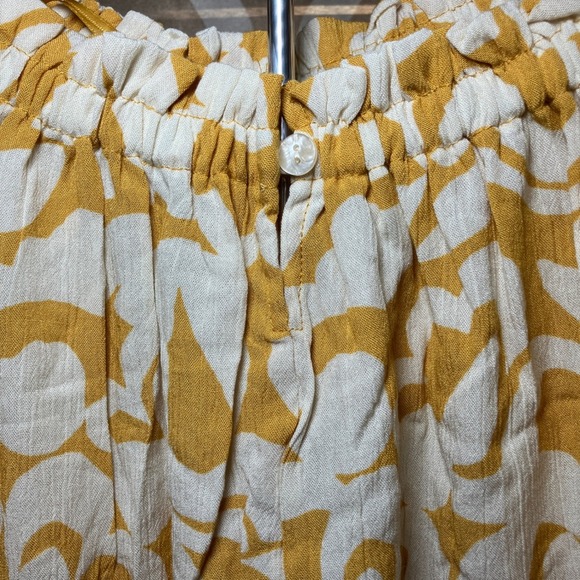 Terra & Sky 1X Yellow Floral Blouse Off Shoulder Convertible Top - Picture 2 of 6
